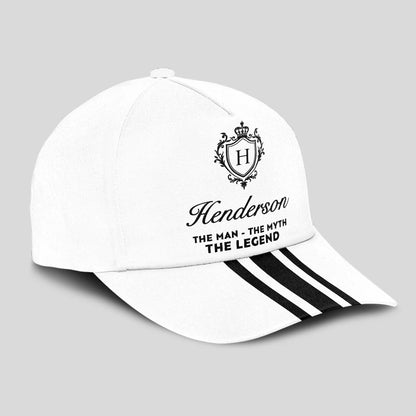 The Man The Myth The Legend Navy And White Striped Cap HENDERSON 13K1 C144PF