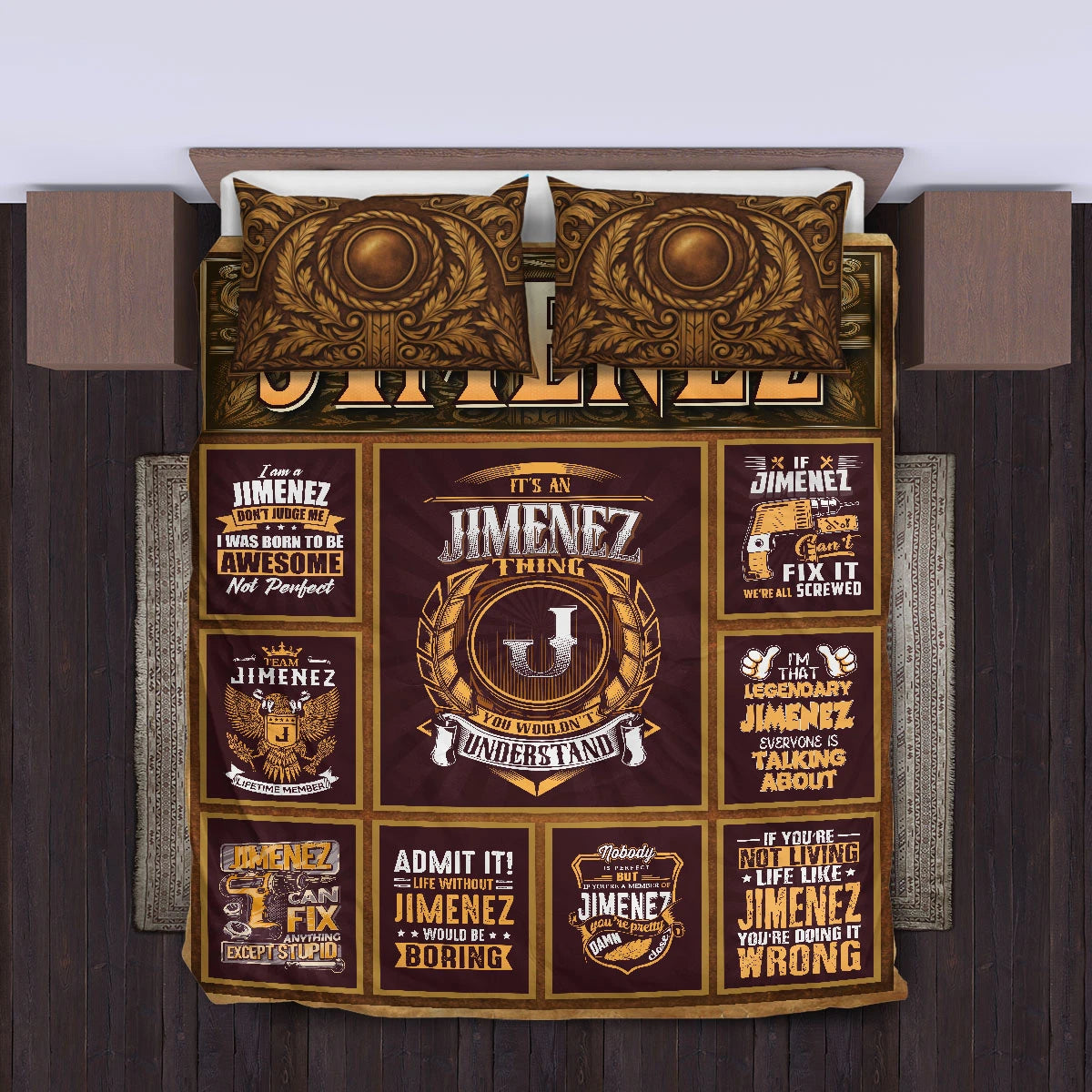 JIMENEZ Limited Edition Personalized Bedding Set 13K1-BS3