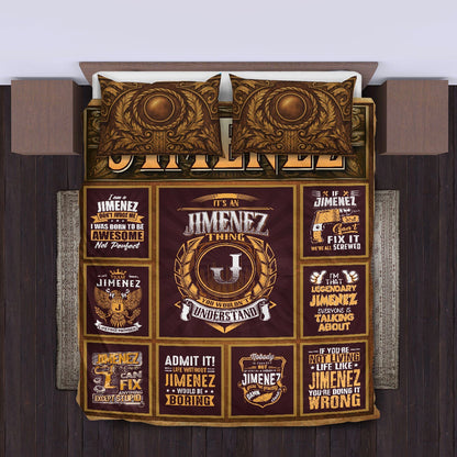 JIMENEZ Limited Edition Personalized Bedding Set 13K1-BS3