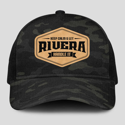 Keep Calm & Let Your Name Handle It Dark Camo Mesh Cap RIVERA 13K1 C195PF