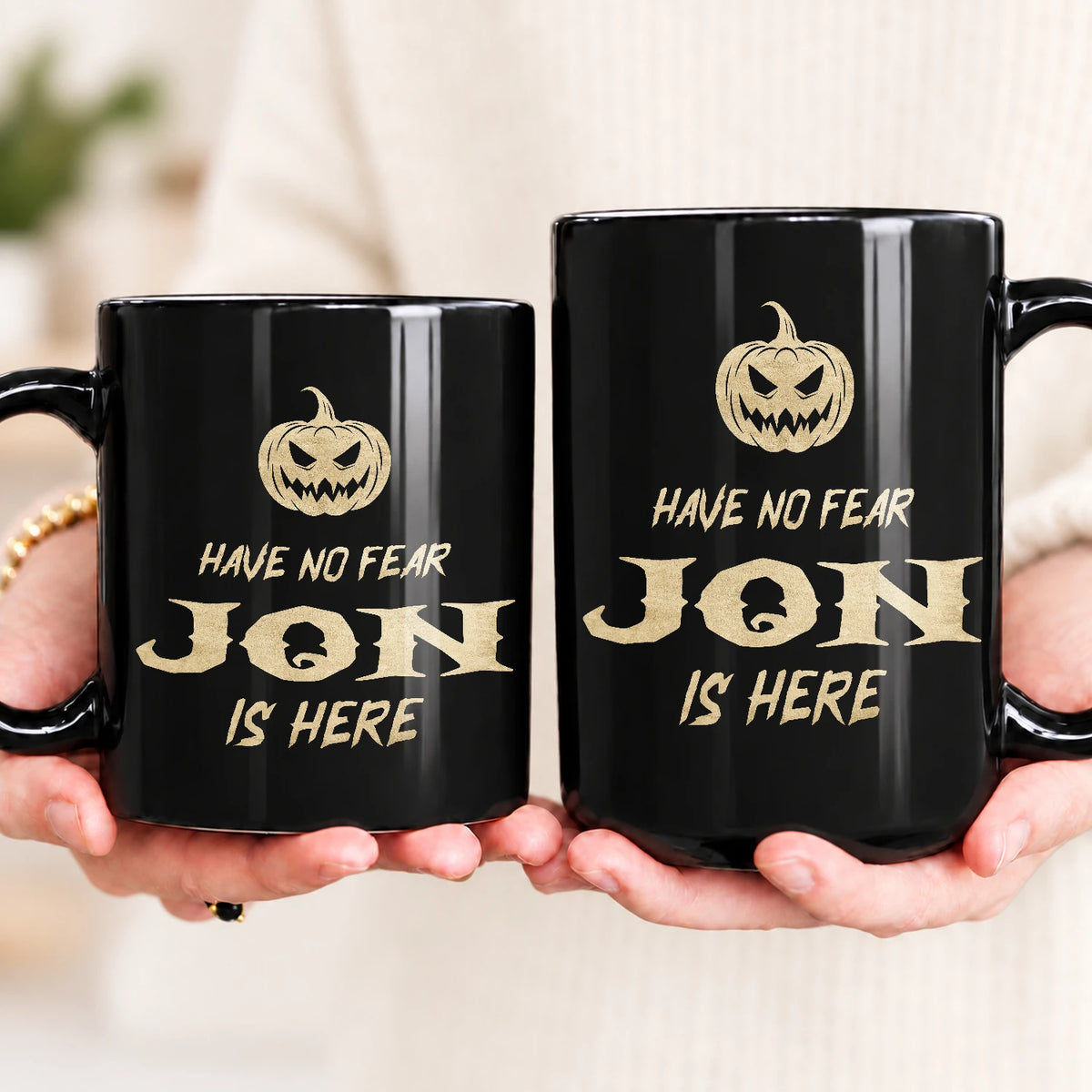 Have No Fear Your Name Is Here Halloween Pumpkin Mug JON 13K1 MG35