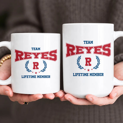Team Your Name Lifetime Member Sporty Mug REYES 13K1 MG09