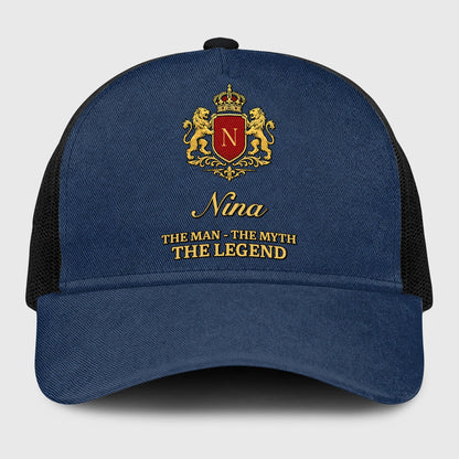 The Man The Myth The Legend Royal Blue Mesh Cap NINA 13K1 C187PF