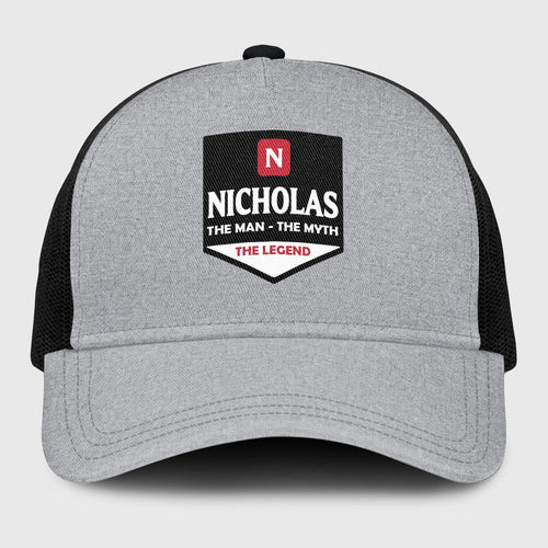 The Man The Myth The Legend Gray Mesh Cap NICHOLAS 13K1 C189PF