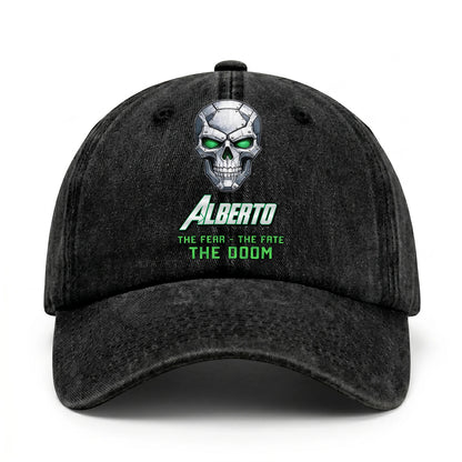 The Fear The Fate The Doom Skull Washed Cap ALBERTO 13K1 C99PF