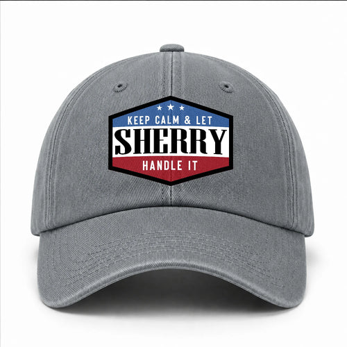 Keep Calm & Let Your Name Handle It Washed Cap SHERRY 13K1 C87PF
