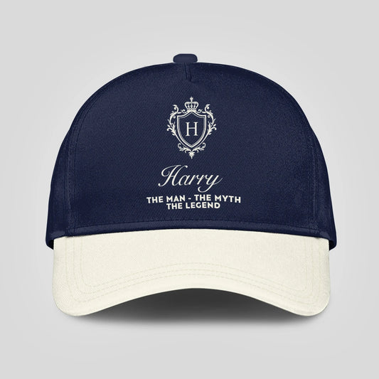 The Man The Myth The Legend Navy And Beige Cap HARRY 13K1 C145PF