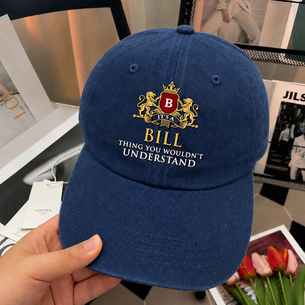 It's A Your Name Thing You Wouldn't Understand Royal Blue Washed Cap BILL 13K1 C184PF