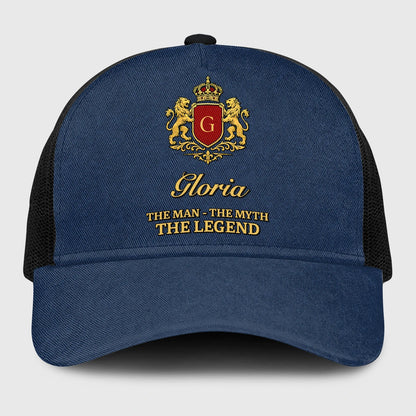 The Man The Myth The Legend Royal Blue Mesh Cap GLORIA 13K1 C187PF
