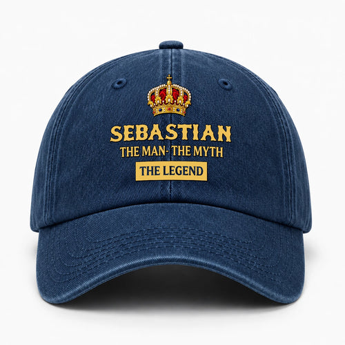 The Man The Myth The Legend King Crown Washed Cap SEBASTIAN 13K1 C146PF