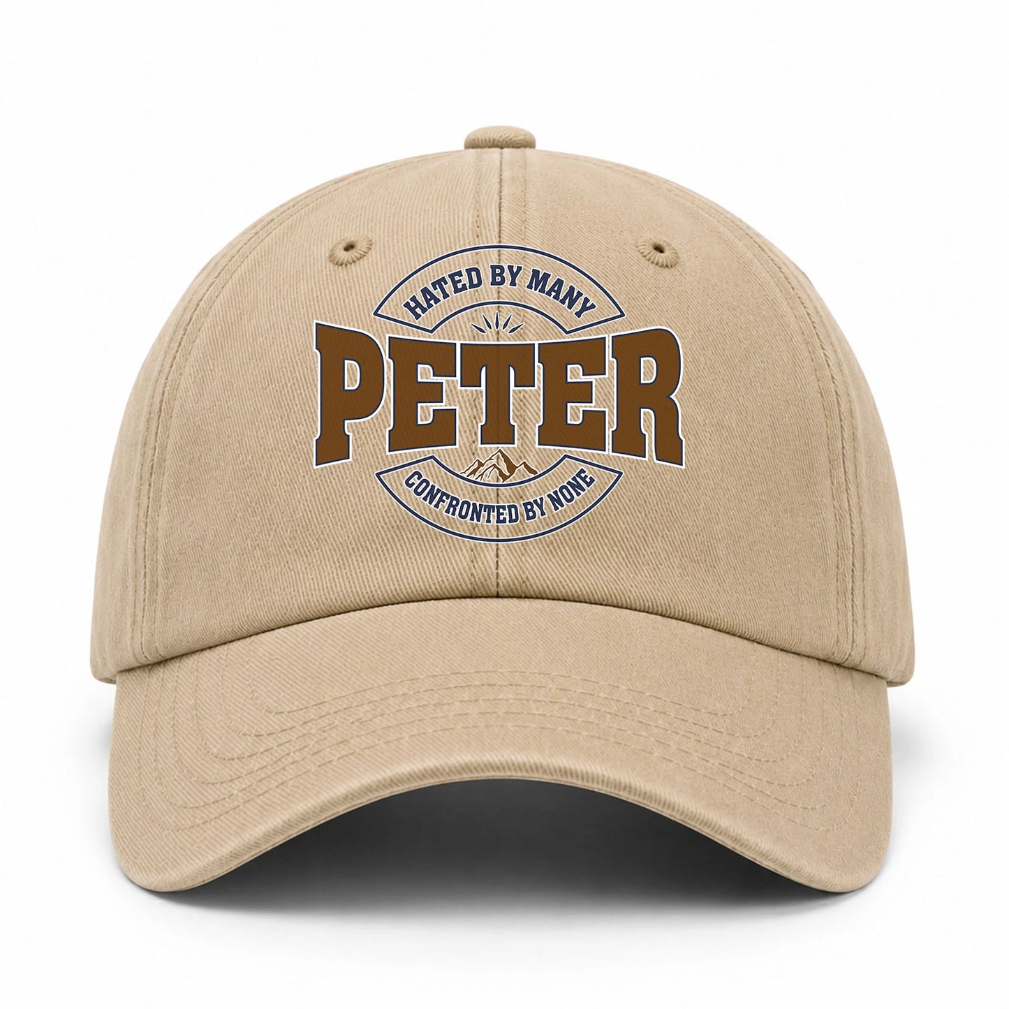 Hated By Many Confronted By None Washed Cap PETER 13K1 C36PF