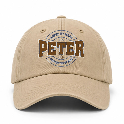 Hated By Many Confronted By None Washed Cap PETER 13K1 C36PF