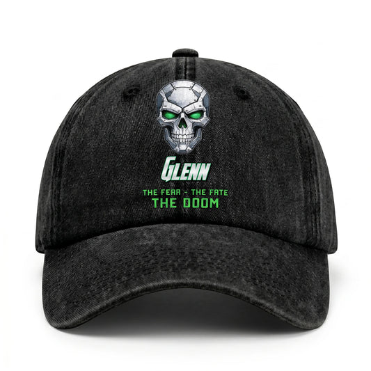 The Fear The Fate The Doom Skull Washed Cap GLENN 13K1 C99PF