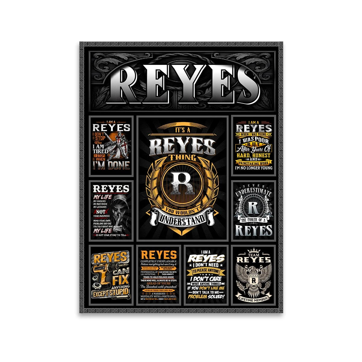 REYES Personalized Sponge Floor Mat – Custom Printed Home Decor 13K1-AR2