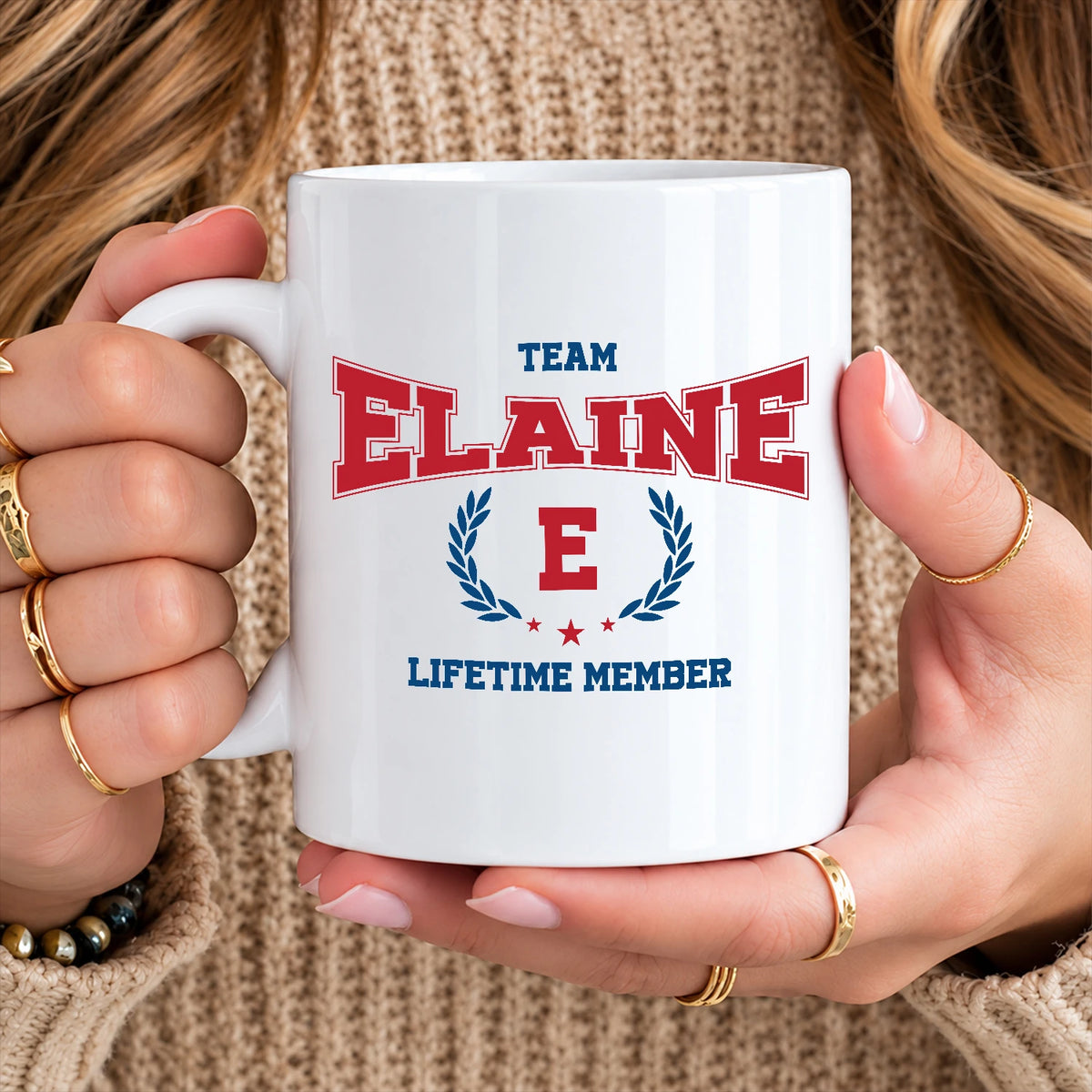 Team Your Name Lifetime Member Sporty Mug ELAINE 13K1 MG09