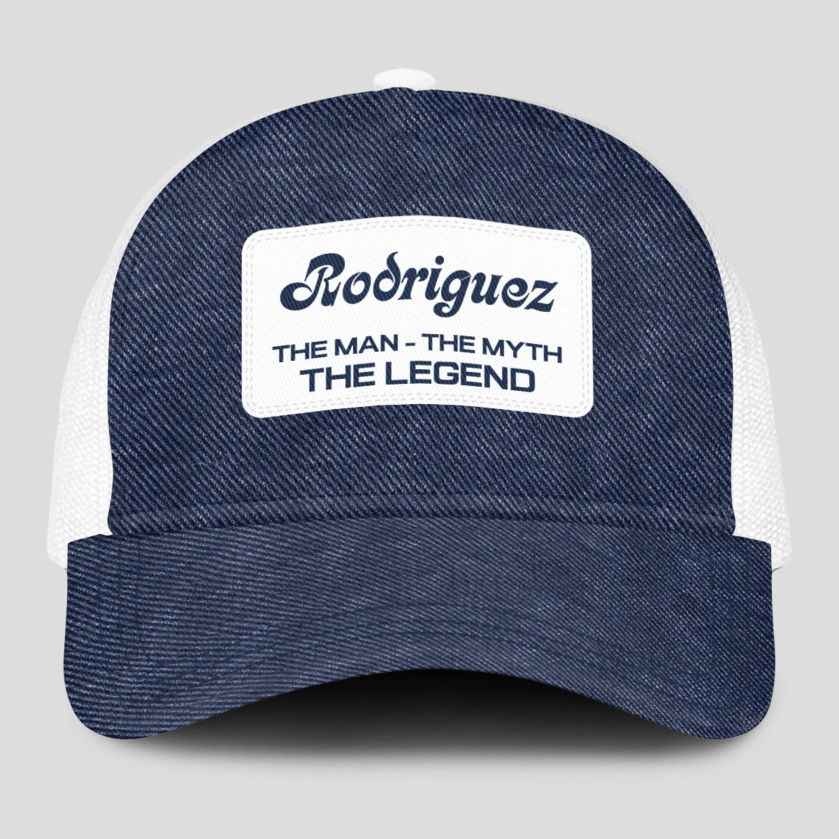 The Man The Myth The Legend Blue Denim Mesh Cap RODRIGUEZ 13K1 C194PF