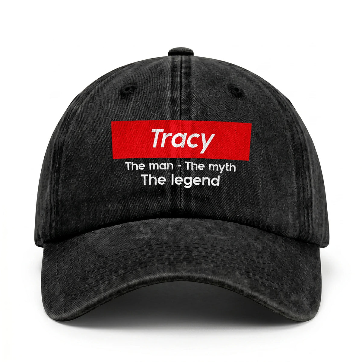 Your Name The Man The Myth The Legend Red Logo Washed Cap TRACY 13K1 C130PF