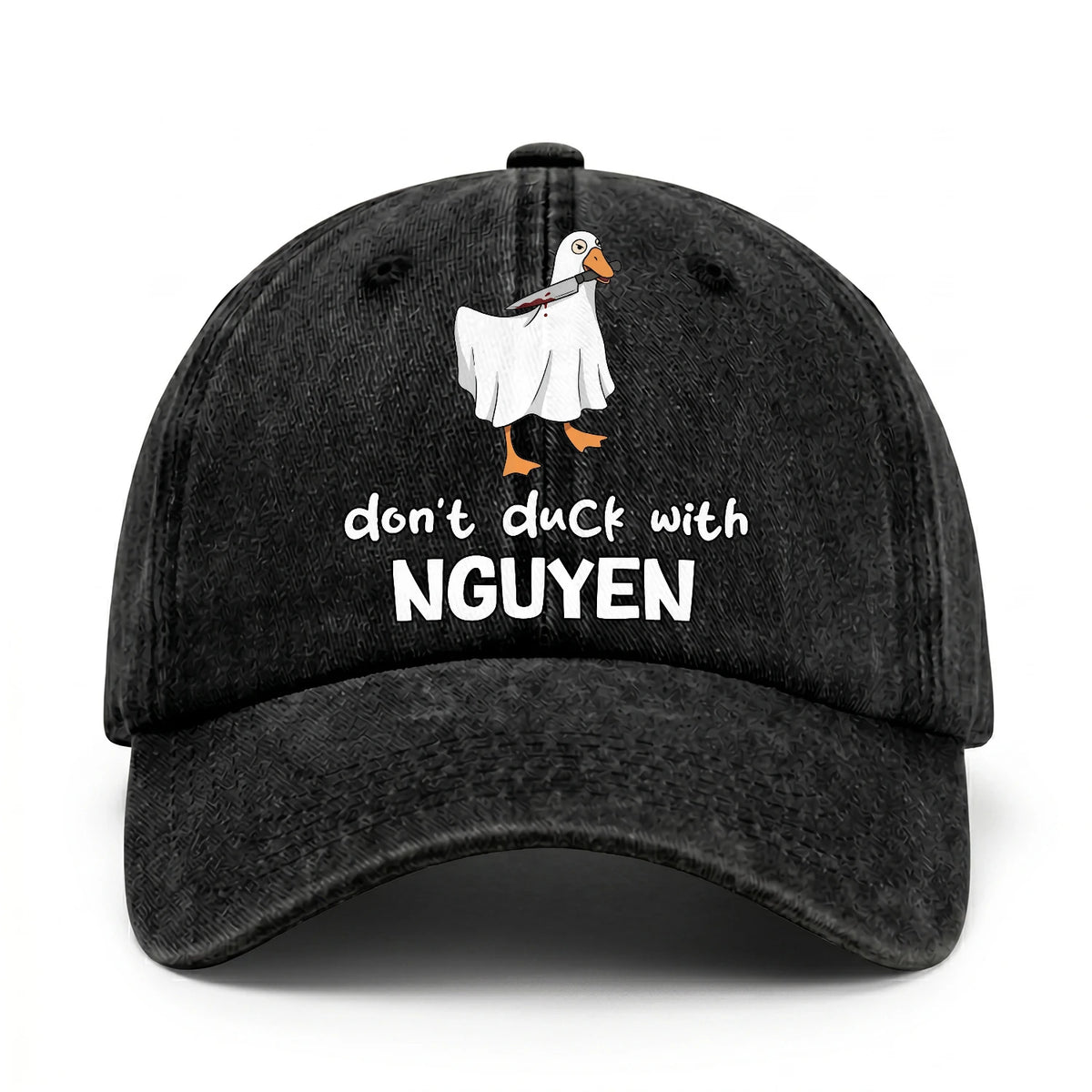 Don't Duck With Your Name Funny Washed Cap NGUYEN 13K1 C129PF