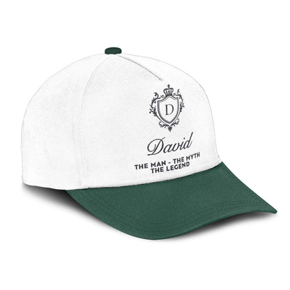 The Man The Myth The Legend Beautiful Green And White Cap DAVID 13K1 C171PF