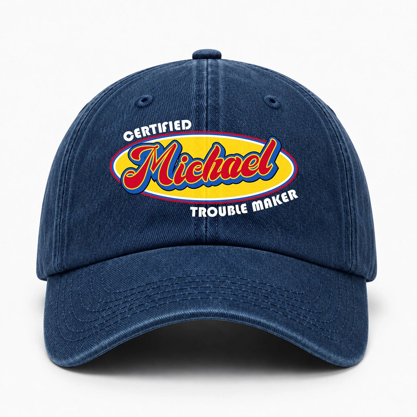 Certified Your Name Trouble Maker Washed Cap MICHAEL 13K1 C73PF