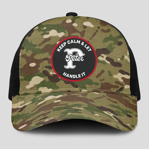 Keep Calm & Let Your Name Handle It Camo Mesh Cap PETER 13K1 C209PF