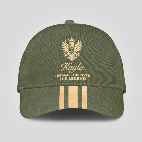 The Man The Myth The Legend King Eagle Golden And Olive Cap KAYLA 13K1 C150PF
