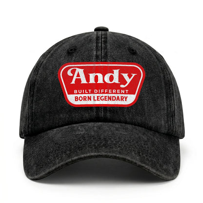 Built Different Born Legendary Red Logo Washed Cap ANDY 13K1 C63PF