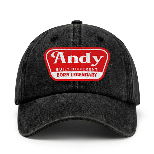 Built Different Born Legendary Red Logo Washed Cap ANDY 13K1 C63PF