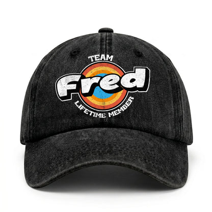 Team Your Name Lifetime Member Logo Cap FRED 13K1 C66PF