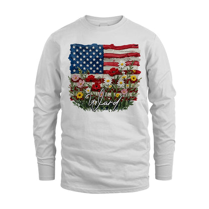 WARD 13K1-549 Personalize Name - Design American flag and flowers