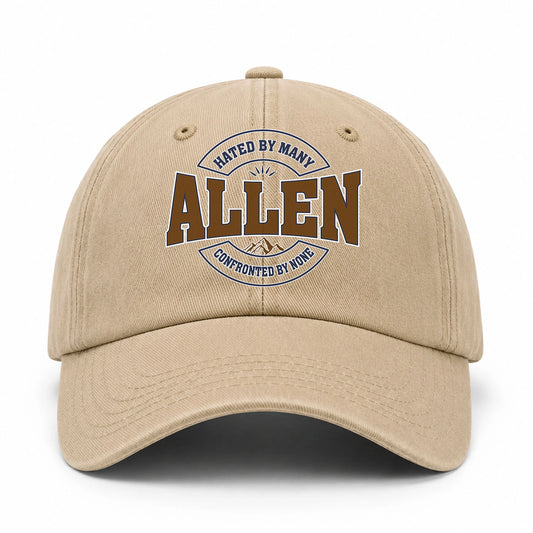 Hated By Many Confronted By None Washed Cap ALLEN 13K1 C36PF