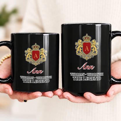 The Man The Myth The Legend Gold Royal Logo Mug ANN 13K1 MG03
