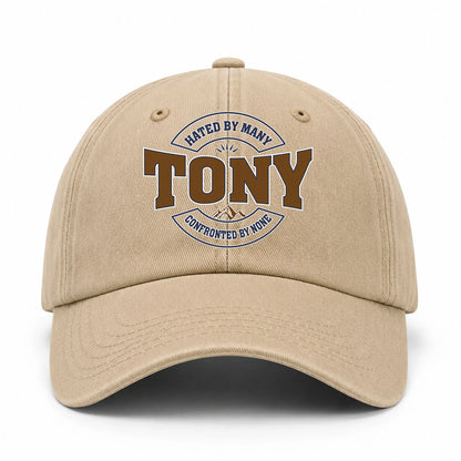 Hated By Many Confronted By None Washed Cap TONY 13K1 C36PF