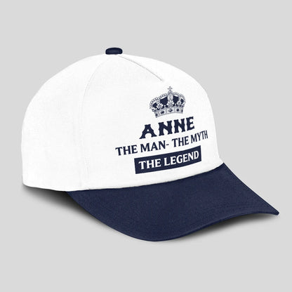 The Man The Myth The Legend King Crown Blue And White Cap ANNE 13K1 C147PF