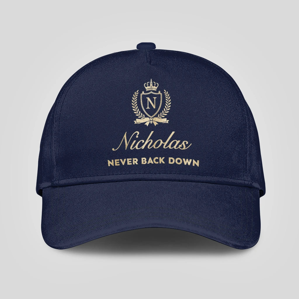 Never Back Down Luxury Crest Navy Cap NICHOLAS 13K1 C167PF