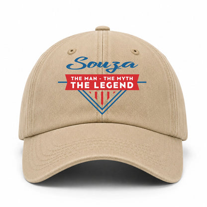 The Man The Myth The Legend Logo Washed Cap SOUZA 13K1 C37PF
