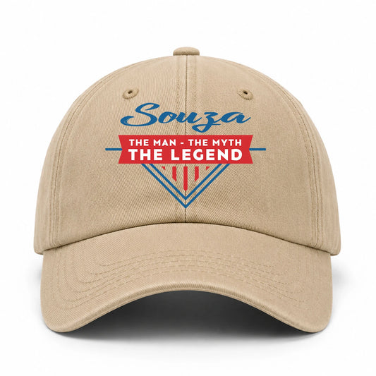 The Man The Myth The Legend Logo Washed Cap SOUZA 13K1 C37PF