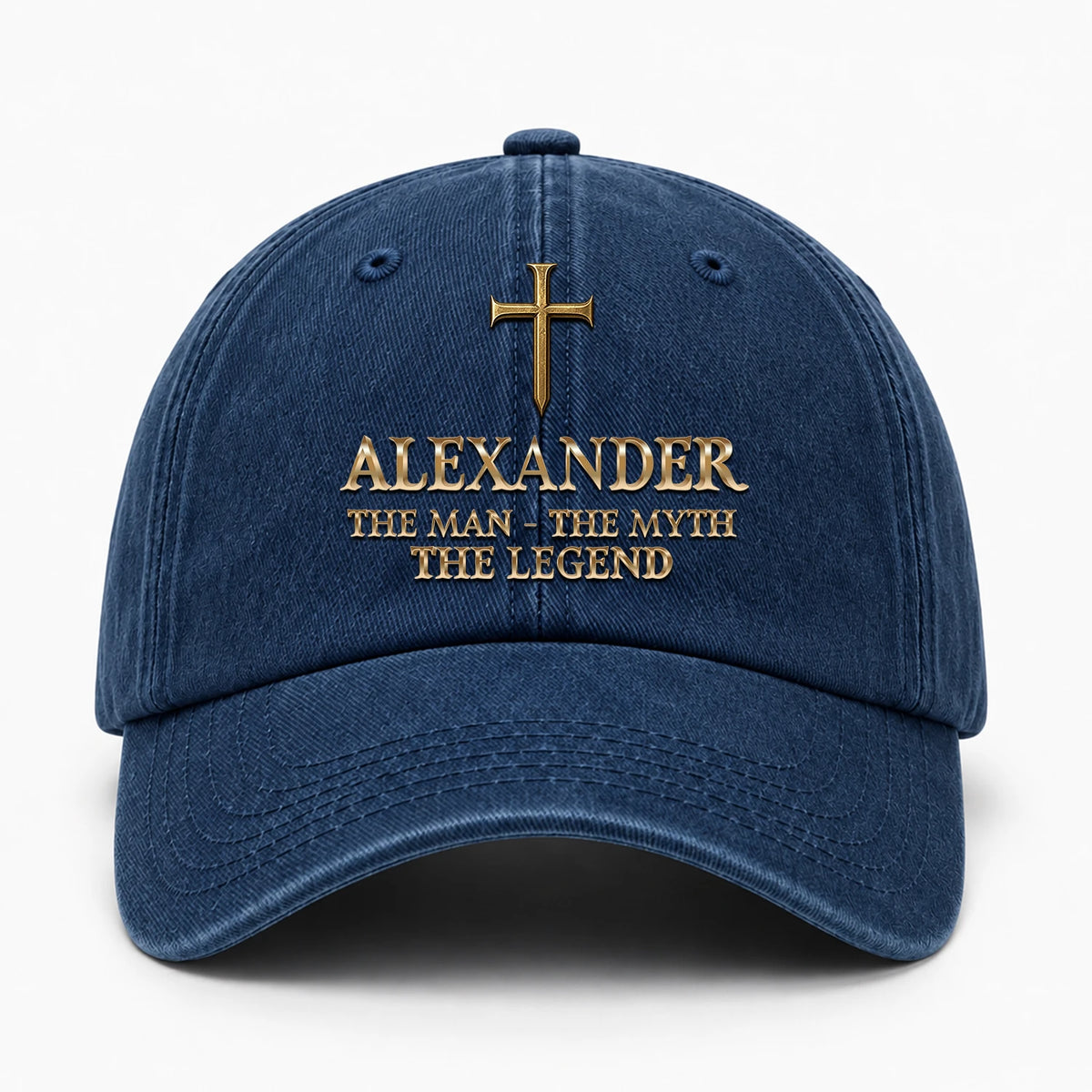 The Man The Myth The Legend Golden Cross Washed Cap ALEXANDER 13K1 C217PF