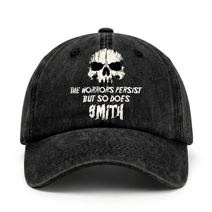 The Horrors Persist But So Does Your Name Cool Skull Washed Cap SMITH 13K1 C134PF