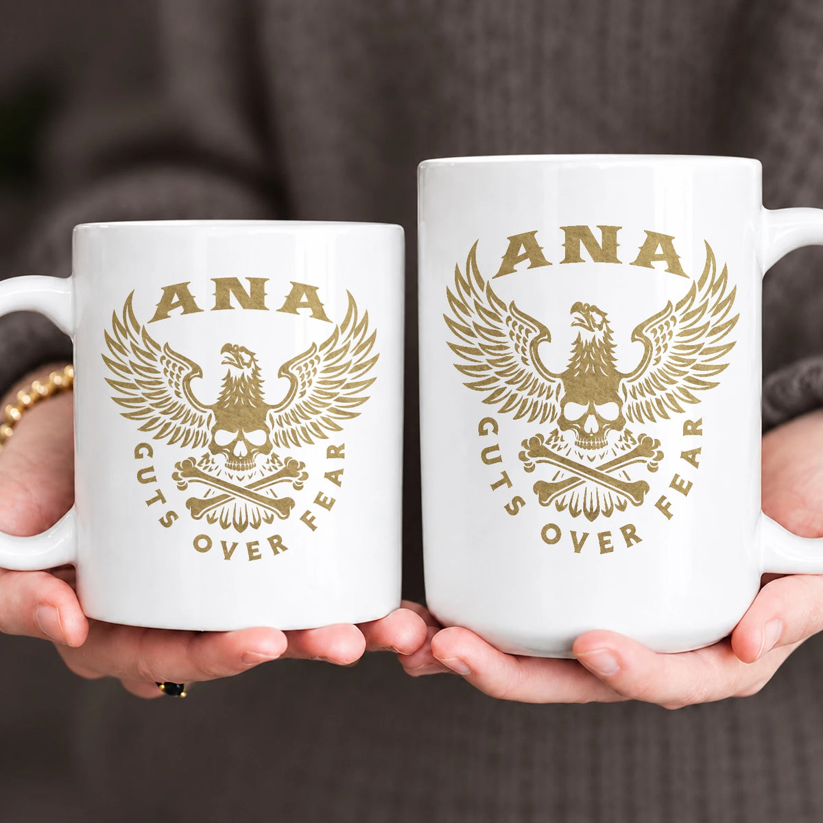 Guts Over Fear Eagle And Skull Mug ANA 13K1 MG28
