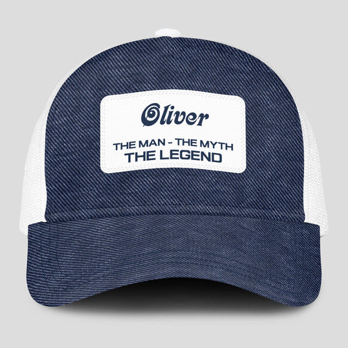 The Man The Myth The Legend Blue Denim Mesh Cap OLIVER 13K1 C194PF