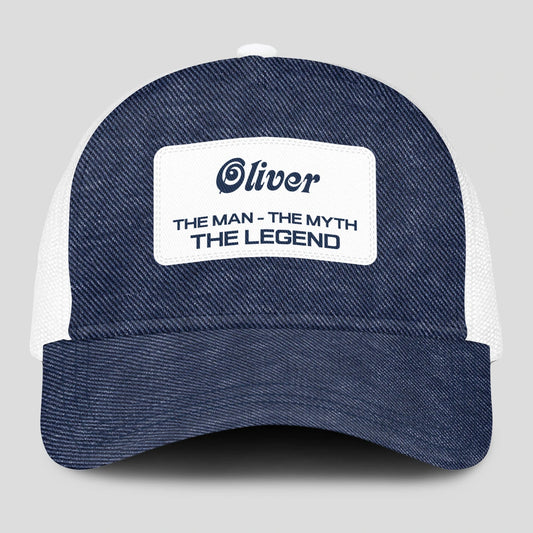 The Man The Myth The Legend Blue Denim Mesh Cap OLIVER 13K1 C194PF