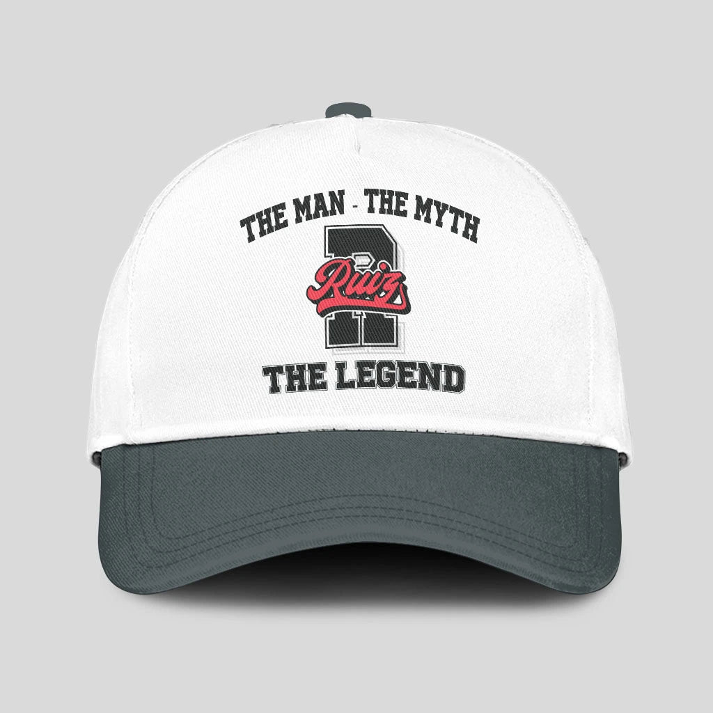 The Man The Myth The Legend Custom Initial Letter And Name Cap RUIZ 13K1 C38PF