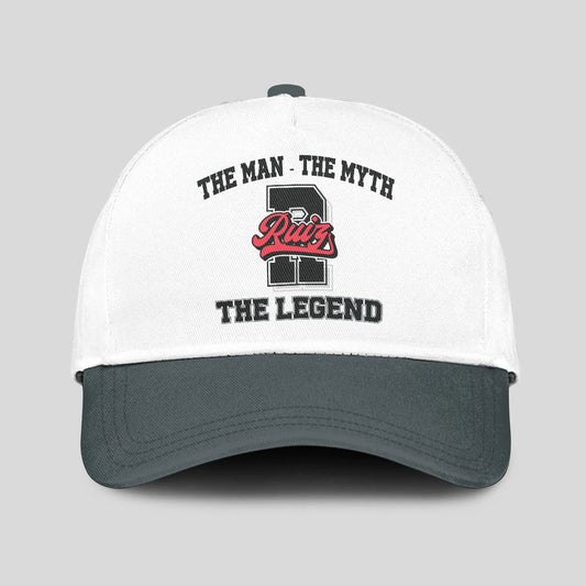 The Man The Myth The Legend Custom Initial Letter And Name Cap RUIZ 13K1 C38PF
