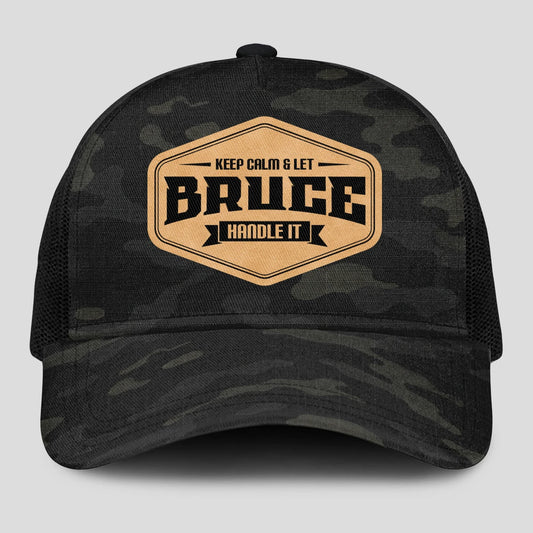Keep Calm & Let Your Name Handle It Dark Camo Mesh Cap BRUCE 13K1 C195PF