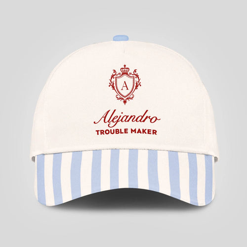 Trouble Maker Stripped Blue Beach Cap ALEJANDRO 13K1 C74PF