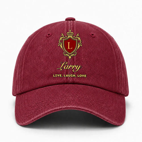 Live Laugh Love Luxury Burgundy Washed Cap LARRY 13K1 C119PF