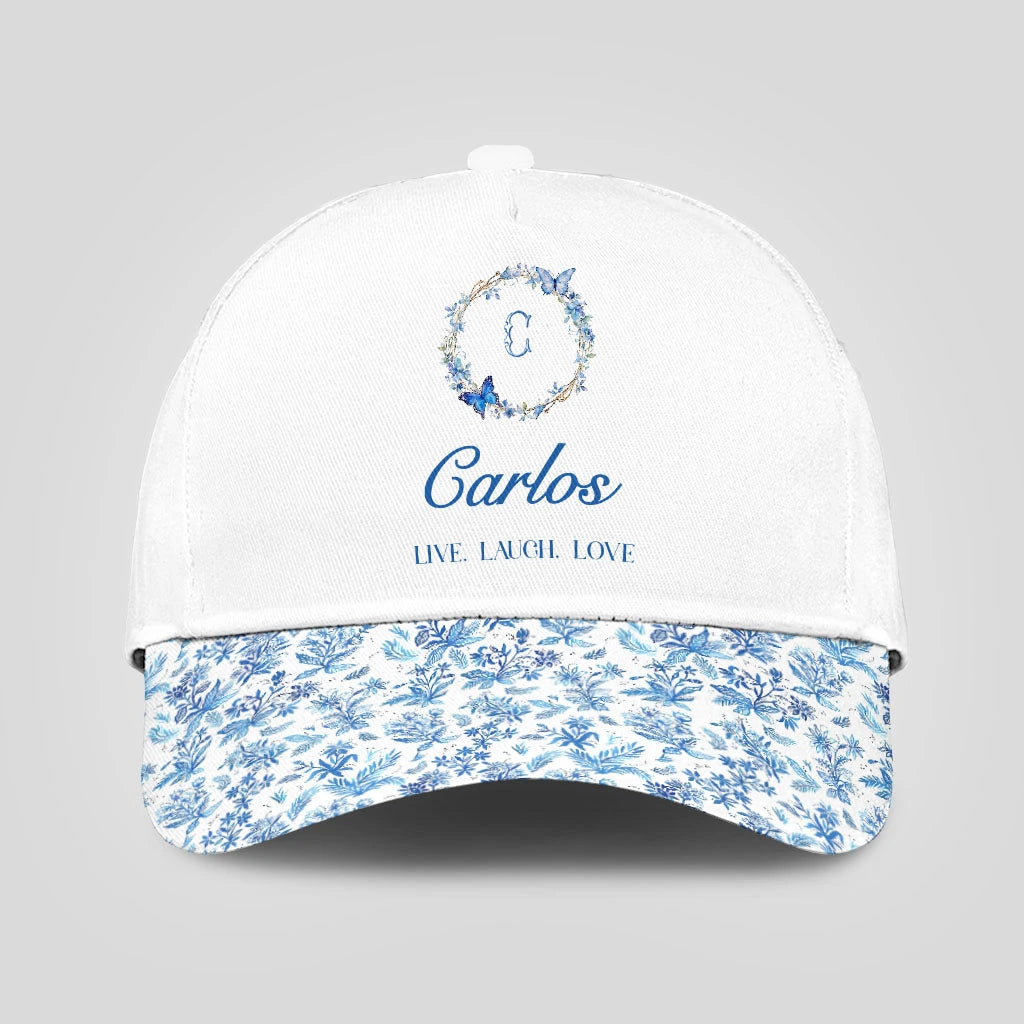 Live Laugh Love Blue Flowers Cap CARLOS 13K1 C50PF