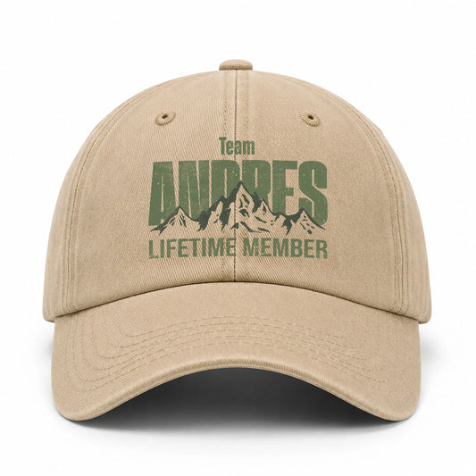 Team Your Name Lifetime Member Mountain Cap ANDRES 13K1 C58PF
