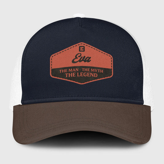 The Man The Myth The Legend Navy And Brown Mesh Cap EVA 13K1 C188PF